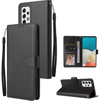 Pouzdro na mobilní telefon USLAI Pouzdro Samsung Galaxy A53 5G černé, black, model knížka, materiál syntetická kůže