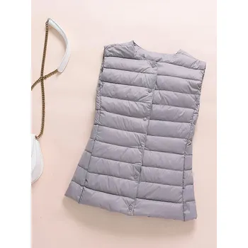 Ultratenká zateplená vesta Barva: Šedá, Velikost: 4XL