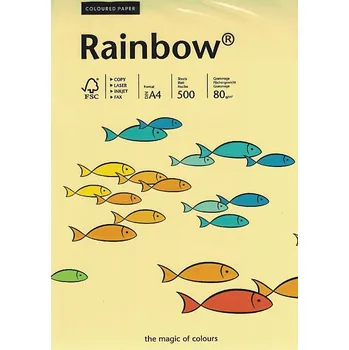 Kancelářský papír Papír xerografický A4 žlutý 80g Rainbow 88042316