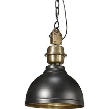 PR Home závěsné svítidlo Manchester, černá barva, Ø 35 cm, kov černá, mosazná 1 x 40 W - Doprava zdarma