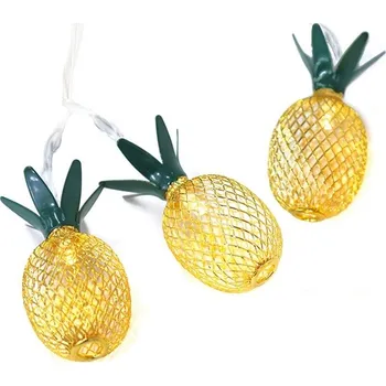 Vánoční dekorace ACA Lighting LED vánoční girlanda - Ananasy, teplá bílá, 2xAA, 160 cm, IP20