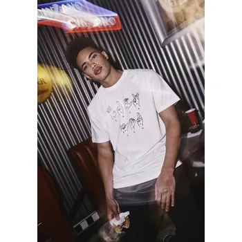 Pánské oblečení Tričko FU znakové řeči bílé Mister Tee šedá 2547491