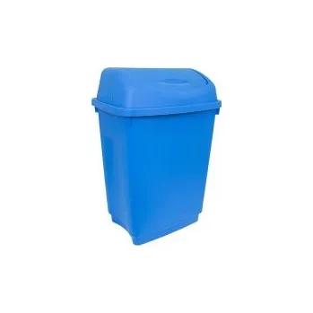 Odpadkový koš Nádoba na odpad 50L, Modrá Překlápěcí víko Plast