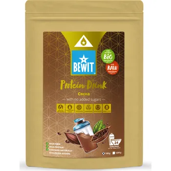Protein BEWIT Proteinový nápoj kakao se stévií, BIO - 100 g