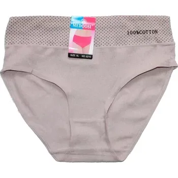 Dámské kalhoty Dámské kalhotky do pasu žebrové, putičky v pase 6210 čoko 599/346