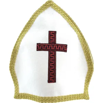 Karnevalový doplněk Lipta - Mikulášská čepice bílá