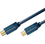 ClickTronic TV antenní kabel s ferrity, M/F, 2m, pozlacený