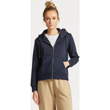 Dámská mikina MIKINA GANT REG TONAL SHIELD ZIP HOODIE EVENING BLUE
