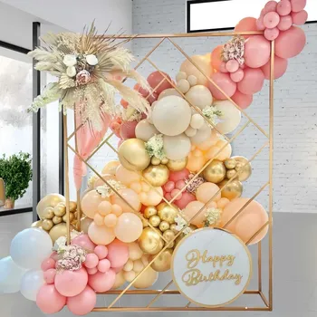 Girlanda s balónky sladká růžová sada 93 ks