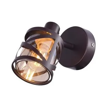 Nástěnné svítidlo Rabalux Nástěnné bodové svítidlo Oberon 1x 40W | E14 | IP20 - kávová, jantarové sklo