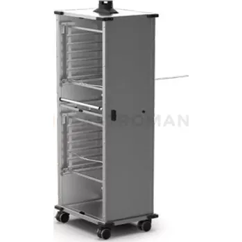 Pojízdná skříň bez dveří vybavená koši na plechy 12x 600x400 mm | UNOX, QUICK.Load 6+6