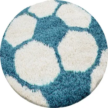 Koberec Kusový koberec FUN SHAGGY 6001 Turkis kruh Rozměr: 100x100 cm