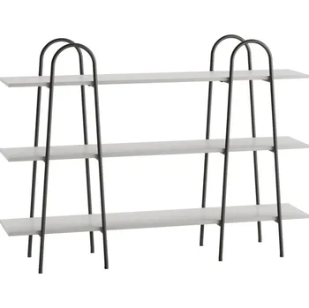 regál BAZA Regál Match 150 cm - nízký, šedý