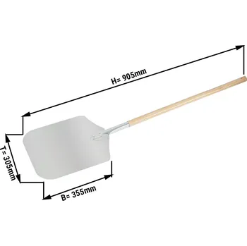 Příprava pizzy G.Gastro Hliníková lopatka na pizzu - 35,5 x 30,5 cm