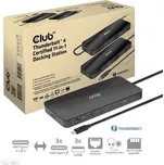 Club3D Dokovací stanice Thunderbolt 4 11v1, 3xUSB-C, 3xUSB-A, PD