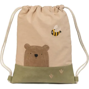 Dětský batoh Dětský batůžek na šnůrky medvěd a včelka Little Who - Beer and bee