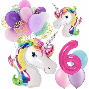 Balónek BALÓNKY sada narozeniny 6 LET JEDNOROŽEC UNICORN