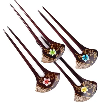 Ozdoba do vlasů Jehlice do vlasů Double Květina 05