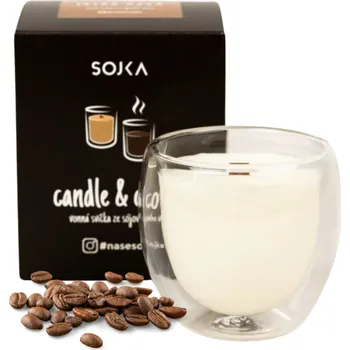 Svíčka Sojka sójová svíčka ve dvojitém skle -Irská káva 66g