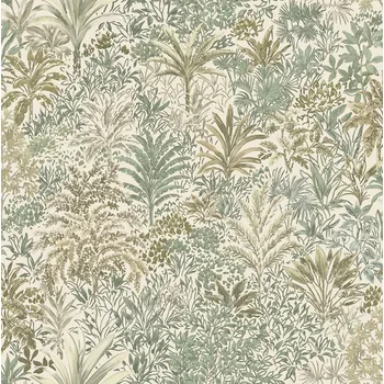 Tapeta Zambaiti Parati Luxusní vliesová tapeta na zeď, zelená, stromy, listy, Z15505, Mini Trend, Zambaiti Parati, velikost 10,05 x 0,53 m
