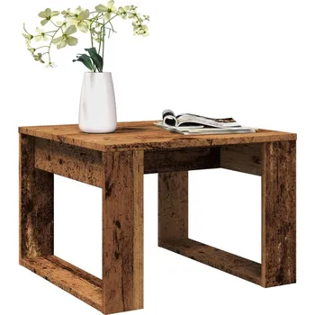 Konferenční stolek vidaXL Odkládací stolek 50 x 50 x 35 cm dřevotříska [808627] Barva: Staré dřevo