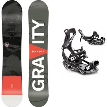 Snowboarding Gravity Bandit pánský snowboard + Raven FT360 black 157 cm wide + L (EU 41-44) + DÁREK + Doprava ZDARMA
