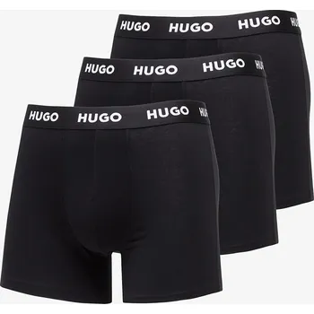 Boxerky Boxerky Hugo Boss Logo-Waistband Boxer Briefs 3-Pack Black S