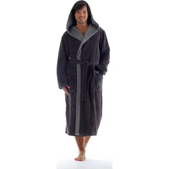 Pánský župan Pánský župan s kapucí Tampa duo antracit 39 59 9551 - XL