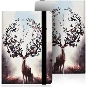 Pouzdro na čtečku elektronické knihy Armori Wraper W013 - univerzální pouzdro na čtečky knih, 6" displej - motiv Tree Deer + BONUSY