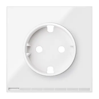 Elektrická zásuvka Simon 100 10002041-130 Kryt zásuvky iO, Schuko, s uzemněním bílá