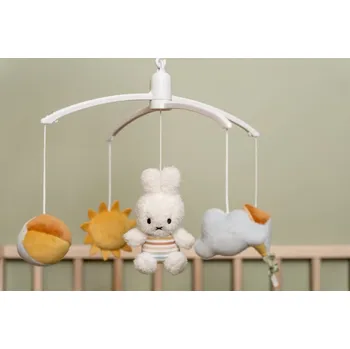 Kolotoč nad postýlku LITTLE DUTCH HUDEBNÍ KOLOTOČ KRÁLÍČEK MIFFY VINTAGE PROUŽKY