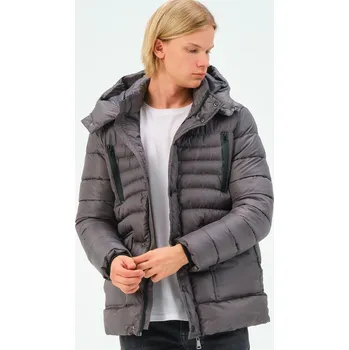Pánská casual bunda M8657 DEWBERRY MEN'S COAT-ANTHRACITE dewberry šedá 2469847