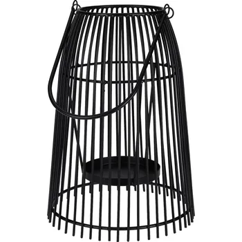 Svícen svícen na 1 svíčku 29x20cm kov.drátěný ČER