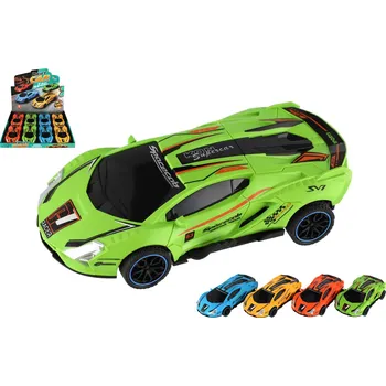 Hračka Teddies Auto závodní driftovací plast 16cm na setrvačník 4 barvy