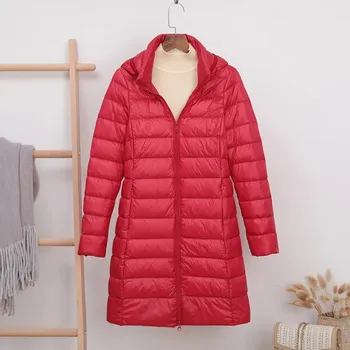 Dámská parka Prošívaná dámska bunda jednobarevná Barva: Červená, Velikost: L