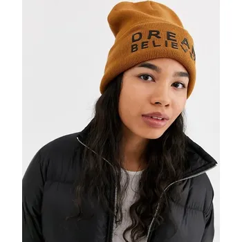 Dámské kalhoty Noisy May dámská čepice Jack s nápisem hnědá