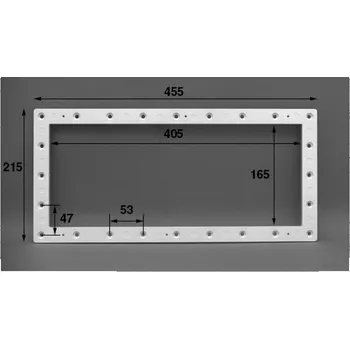 Rámeček+příruba+těsnění skimmeru Procopi - white (bílý)