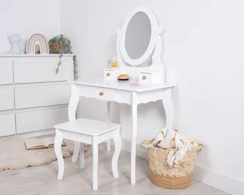 Toaletní stolek Ourbaby Elegance dětský toaletní stolek bílý