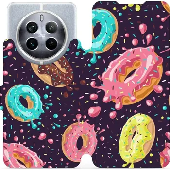 Pouzdro na mobilní telefon Flipové pouzdro Mobiwear - Realme 12 5G - VP19S Donutky (Knížkové flip pouzdro, obal, kryt na mobil Realme 12 5G - VP19S Donutky, materiál Umělá kůže + TPU - ochrana 360°, stojánek, silikonová vanička, magnetické zavírání)