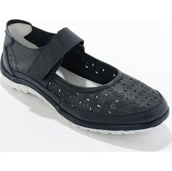 Dámské sandále Kožená perforovaná obuv babies nám. modrá 37