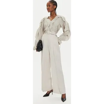 Dámské kalhoty Karen by Simonsen Kalhoty z materiálu Priscilla 10105042 Béžová Loose Fit 36