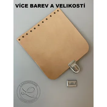 Kožené víko, klopa se zapínáním na batoh, kabelku "AVA" - AKTOVKOVÉ (MOŽNOST VÍCE BAREVNÝCH VARIANT / Leather flap with fastener for backpack or handbag "AVA"– briefcase lock.)