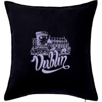 Polštář Dublin Ireland Lettering - Polštář 50x50 - 50x50 - Pouze potah ( Černá )