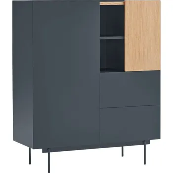 Komoda Antracitově šedá dubová komoda Teulat Otto 100 x 40 cm