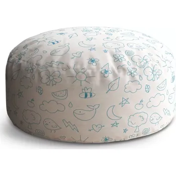 Sedací pytel Kulatý taburet Circle Kreslení nejmenších: 38x48 cm - Sablio