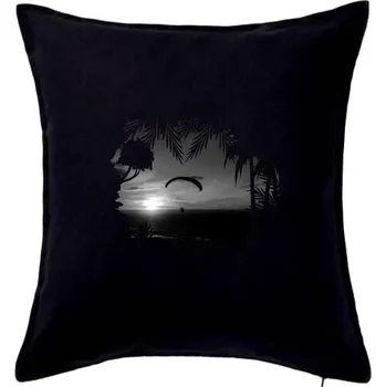 Polštář Fotka paragliding černobílá - Polštář 50x50 - 50x50 - Pouze potah ( Černá )