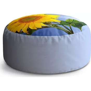 Sedací pytel Kulatý taburet Circle Slunečnice 2: 38x48 cm - Sablio