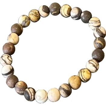 Náramek EX Herbis AHDL Náramek kuličky Jaspis zebra mat 8mm CCA10