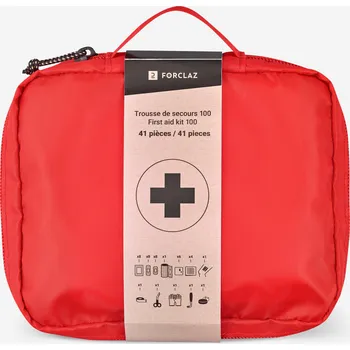 Lékárnička DECATHLON Lékárnička první pomoci 100 41 ks ČERVENÁ
