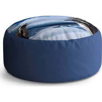 Sedací pytel Kulatý taburet Circle Tučňáci: 38x48 cm - Sablio